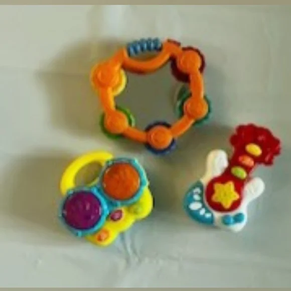 Portable Set of 4 (Piano, Bongo Drums, Guitar & Tambourine ) Development Toys - Picture 5 of 5